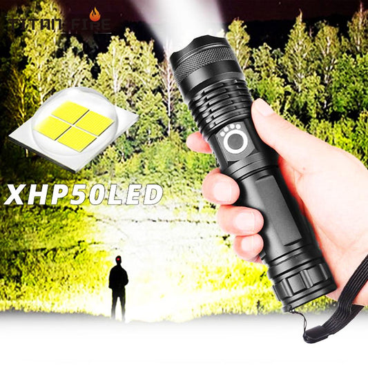 Ultra LED Bright Powerful USB Zoom Torch Flashlight